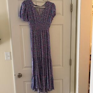 Purple Floral Maxi Dress
